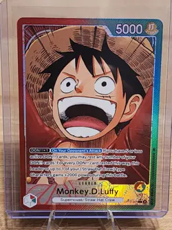 One Piece Monkey D Luffy (Alt Art Leader) OP13-001 Carrying On His Will MINT #1 - Image 1
