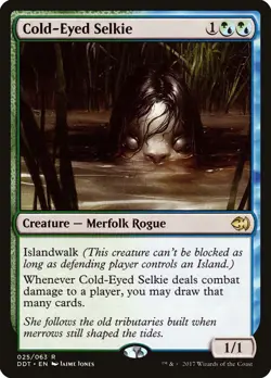 MTG Cold-Eyed Selkie [Duel Decks: Merfolk vs. Goblins] Lightly Played - Image 1