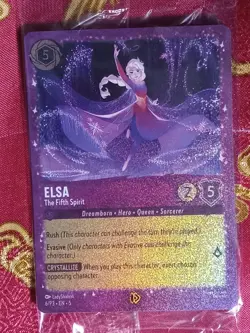 Elsa The Fifth Spirit 6/P3 Glitter Foil SEALED Promo Disney Lorcana TCG wrapped - Image 1