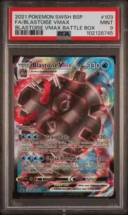 Blastoise Vmax 103 Battle Box Swsh Black Star Promo Pokemon PSA 9 - Image 1