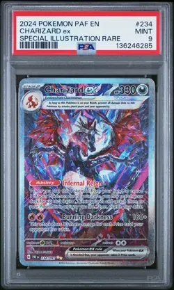 2024 POKEMON PAF EN-PALDEAN FATES SPECIAL ILLUSTRATION RARE CHARIZARD EX PSA 9 - Image 1