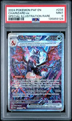 2024 POKEMON PAF EN-PALDEAN FATES SPECIAL ILLUSTRATION RARE CHARIZARD EX PSA 9 - Image 1