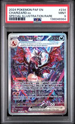 2024 POKEMON PAF EN-PALDEAN FATES SPECIAL ILLUSTRATION RARE CHARIZARD EX PSA 9 - Image 1