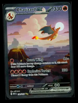 Pokemon TCG (MEW) Charizard Ex 199/165 Sv: Scarlet & Violet 151 Holo (NM-) - Image 1