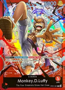 Monkey D. Luffy ST21-001 Leader | One Piece TCG: EX Gear 5 English - Foil NM - Image 1