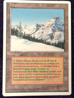 TAIGA Dual Land 1994 Revised FWB German MTG Unplayed NM - Image 4
