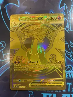 Gold Mega Charizard X EX 130/094 English Pokemon TCG Phantasmal Flames - Image 2