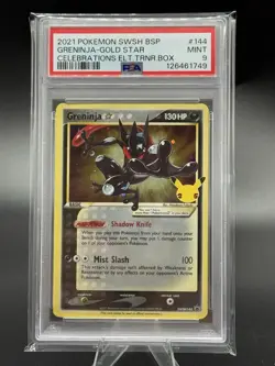 PSA 9 - Greninja Gold Star - SWSH144 - Black Star Promo - Pokemon TCG - Swirl - Image 1