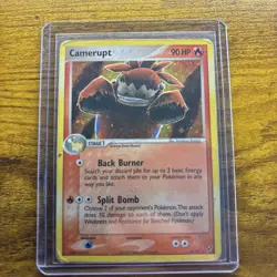 Camerupt - 4/107 - Pokemon Ex Deoxys Holo Card Card (Well Loved) - Image 1