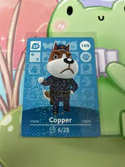 #105 Copper AUTHENTIC Nintendo Animal Crossing Amiibo NFC Card Series 2 - Image 1