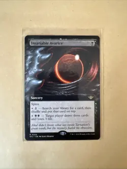 MTG Insatiable Avarice OTJ 0325 R NM Regular Extended Art - Image 1