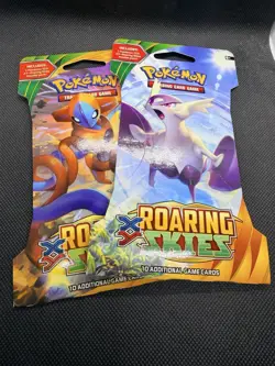Pokemon TCG New Sealed XY Roaring Skies Sleeved Booster Packs. 2 Sleeved Packs - Image 1