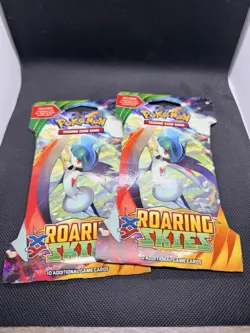 Pokemon TCG New Sealed XY Roaring Skies Sleeved Booster Packs. 2 Sleeved Packs - Image 1