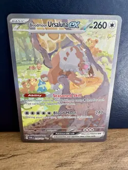 Pokemon TCG Bloodmoon Ursaluna EX Twilight Masquerade 216/167 NM #216 - Image 1