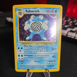 Poliwrath Unlimited Holo Rare Pokemon TCG Base Set 13/102 Holo LP - Image 1