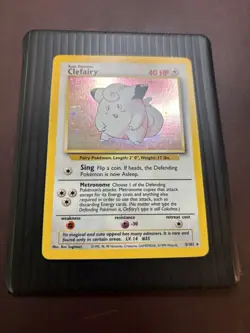 Pokemon Clefairy 5/102 Unlimited Holo Rare Base Set - NM- - Image 2