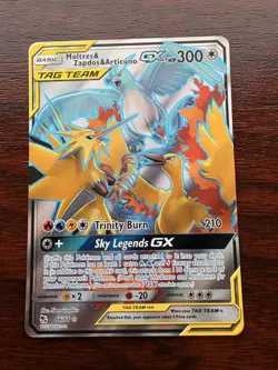 Pokemon GX Tag Team Full Art Moltres, Zapdos Articuno Card 66/68 Hidden Fates - Image 1