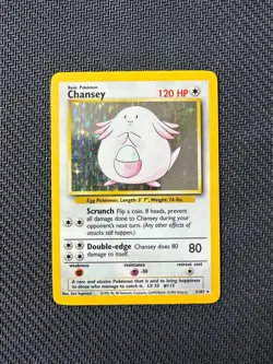 Pokemon TCG Chansey 003/102 Base Set Holo Unlimited - Image 1