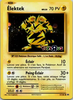2016 Pokemon Electabuzz XY Evolutions Toys R Us Holo Promo 41/108 French NM - Image 1