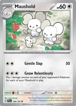 Maushold SV02: Paldea Evolved 168/193 NM English Pokemon Card - Image 1
