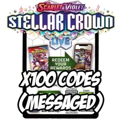 100 Stellar Crown Booster Pack Codes - Pokemon TCG Live eBay Messaged - Image 1