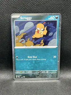 Scraggy 186 PROMO BLACK STAR COSMOS HOLO Pokemon Scarlet & Violet English Foil - Image 3