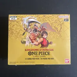 One Piece TCG: Kingdoms of Intrigue Booster Box OP-04 (Factory Sealed) English - Image 1