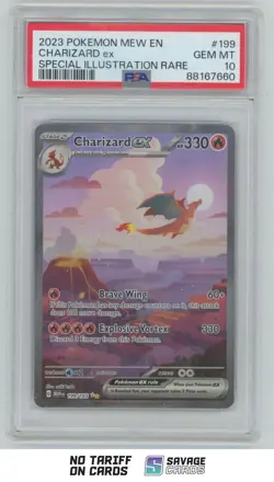 2023 Pokemon Scarlet & Violet Series 151 Charizard ex PSA 10 #199/165 Special - Image 1