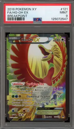Pokemon Ho-Oh EX XY Breakpoint Full Art #121 PSA 9 Mint - Image 1