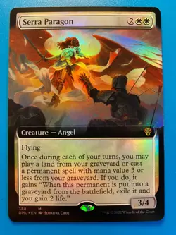 MTG 1x FOIL EXTENDED ART Serra Paragon 388 Dominaria United Magic the Card x1 NM - Image 1