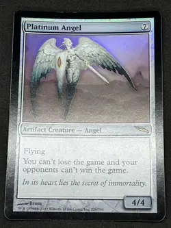 Magic the Gathering MTG Platinum Angel Artifact Mirrodin Rare Foil - Image 1