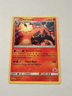 Pokemon Card TCG Charizard 3/70 Non Holo Excellent SM Dragon Majesty - Image 1