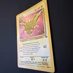 Zapdos 15/62 Fossil Base Set Unlimited Holo Foil Rare 1999 Vintage Pokemon Card - Image 5
