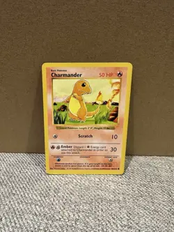 Pokemon TCG WOTC Base Set Shadowless Charmander 46/102 Common MP - Image 1