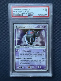 Pokemon Gengar EX Fire Red Green Leaf Holo Card 108/112 PSA 1 - Image 1