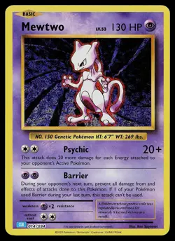 Pokemon Card - Mewtwo Trading Card Game Classic 014/034 Holo CLB - Image 1