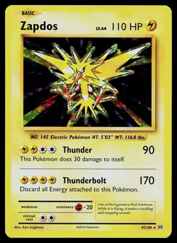 Pokemon Card - Zapdos XY Evolutions 42/108 Holo Rare - Image 1