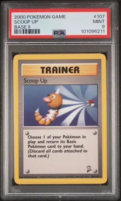 2000 Pokemon Base 2 #107 Scoop Up PSA 9 Card MINT! Trusted Seller! Free Shipping - Image 1