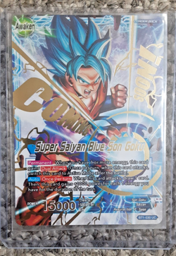 2017 Dragon Ball Super Super Saiyan Blue Son Goku Coming Soon BT1-030 Card - Image 1