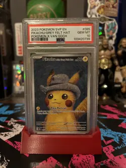 Pikachu With Grey Felt Hat SVP 085 Pokemon Van Gogh Promo Card PSA 10 GEM MINT⚡ - Image 1