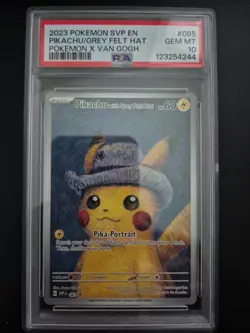 Pikachu With Grey Felt Hat SVP 085 Pokemon Van Gogh Promo Card PSA 10 GEM MINT⚡ - Image 1