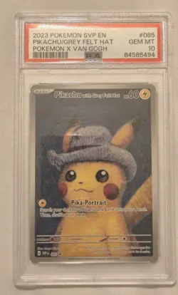 Pikachu With Grey Felt Hat SVP 085 Pokemon Van Gogh Promo Card PSA 10 GEM MINT⚡ - Image 1