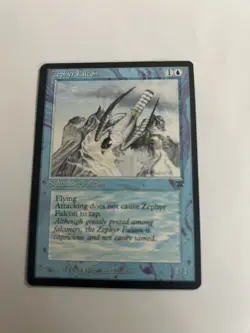 MTG Zephyr Falcon Summon Falcon Legends Regular Common Blue card Black Border - Image 1