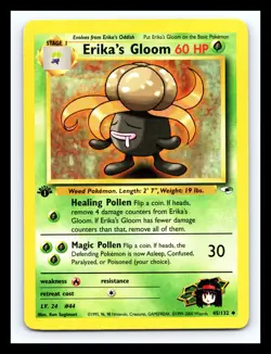 💥 Erika's Gloom Gym Heroes 1st Edition Non Holo # 45/132 Pokemon 2000 Vintage - Image 1