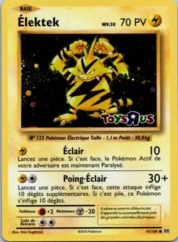 2016 Pokemon Electabuzz XY Evolutions Toys R Us Holo Promo 41/108 French LP - Image 1