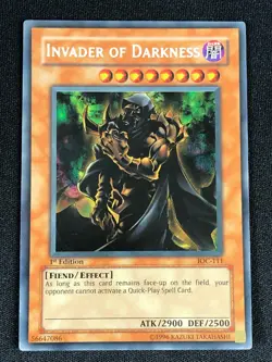 YUGIOH INVADER OF DARKNESS IOC-111 1ST SECRET (LP) - Image 1