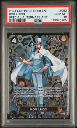 One Piece GRADED 2024 Rob Lucci 093 Emperors in the New World SP GEM MINT PSA 10 - Image 1