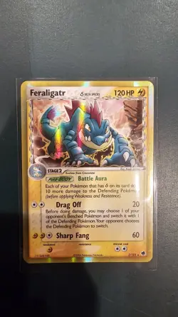 Pokemon- Feraligatr (Delta Species) EX Dragon Frontiers 2/101 Reverse Holo LP - Image 1