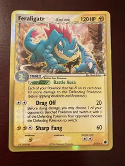 Feraligatr Delta Species 2/101 Ex Dragon Frontiers Reverse Holo Pokemon Card LP - Image 1