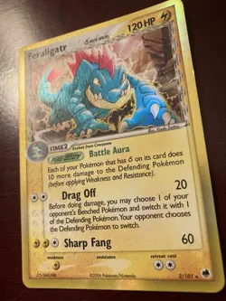 Feraligatr Delta Species 2/101 Ex Dragon Frontiers Reverse Holo Pokemon Card LP - Image 2